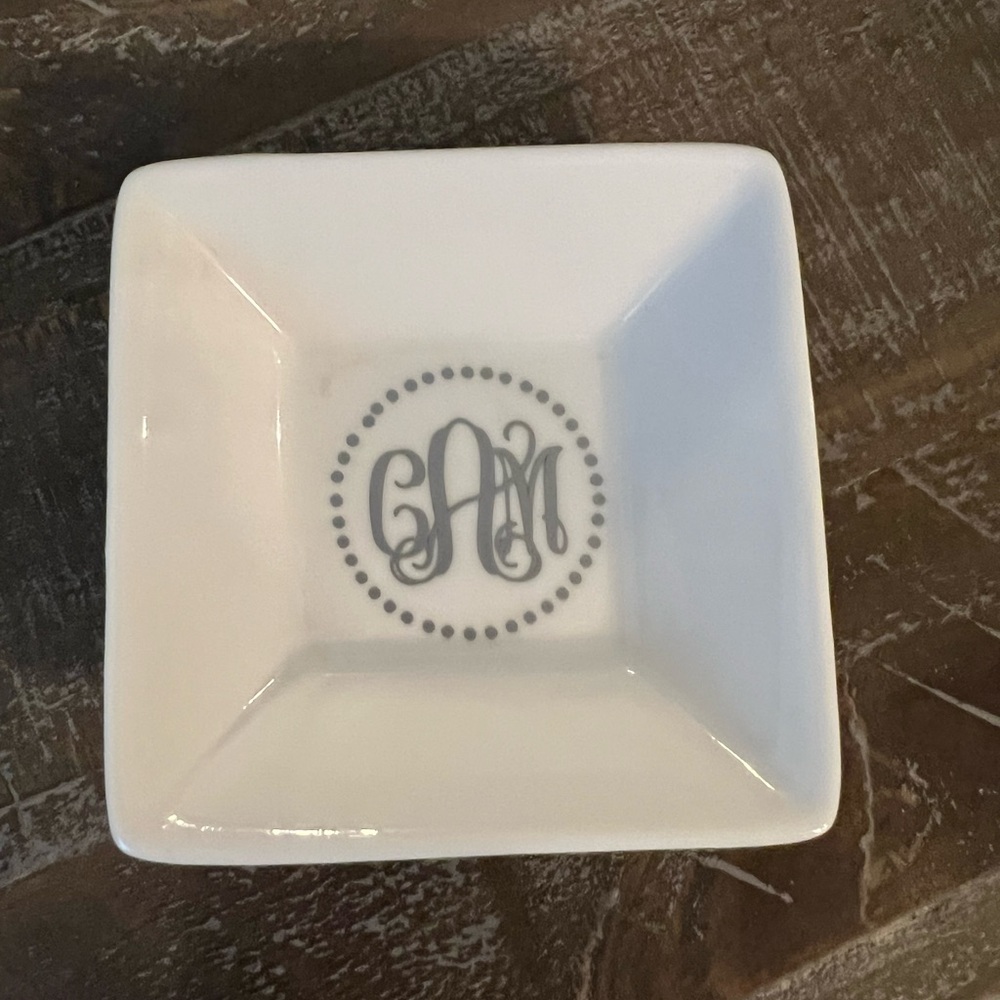 3”x3” White Ceramic Jewelry Dish